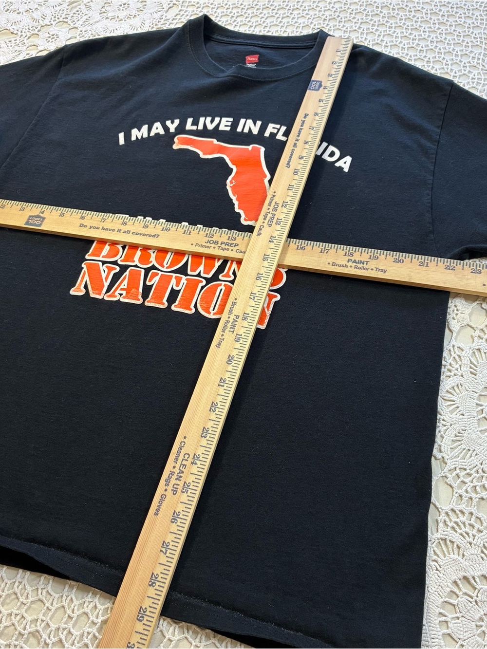 Hanes Cleveland Browns NFL Men's XL Black Graphic T-Shirt Orange White - Picture 9 of 9